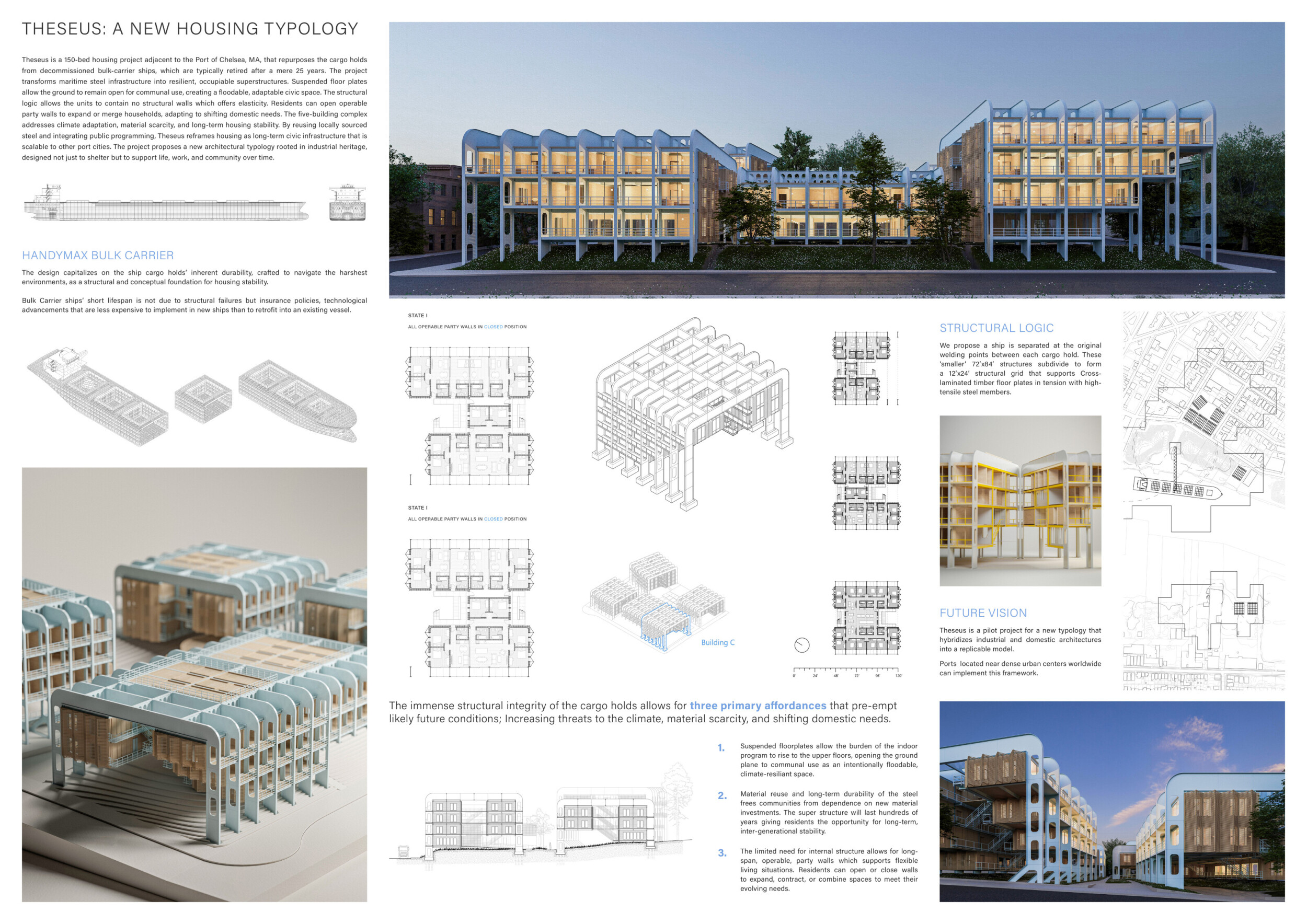 Theseus: A New Housing Typology - image principale du projet lauréat Large-Scale Unbuilt Award 2025