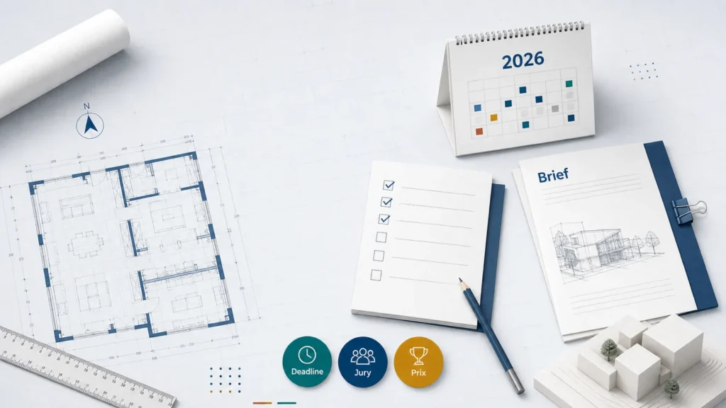 Plan, checklist et calendrier 2026 pour choisir un concours d’architecture