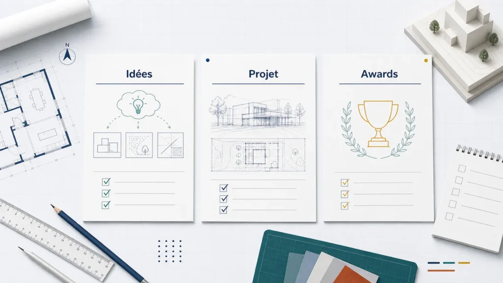 Trois formats de concours d’architecture comparés : idées, projet et awards