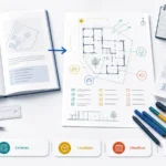 Brief de concours d’architecture annoté avec critères, livrables, deadline et anonymat