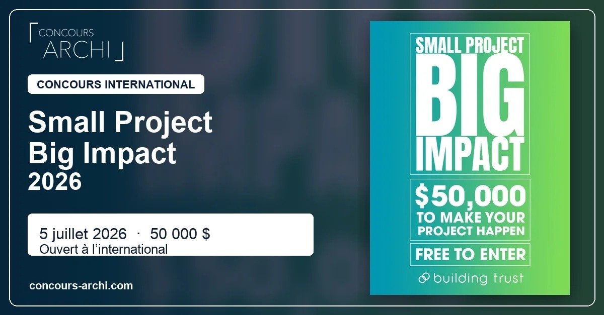 Visuel social du concours Small Project Big Impact 2026 avec deadline du 5 juillet 2026 et dotation de 50 000 dollars