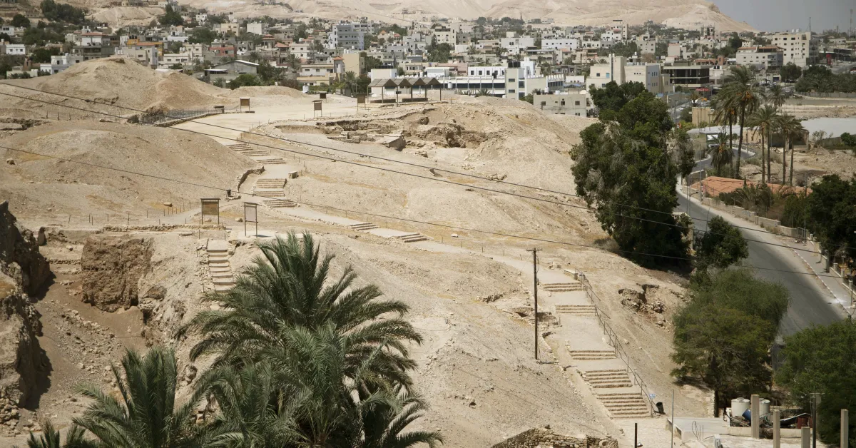 Vue du site archéologique de Tell es-Sultan à Jéricho, objet du concours UNESCO